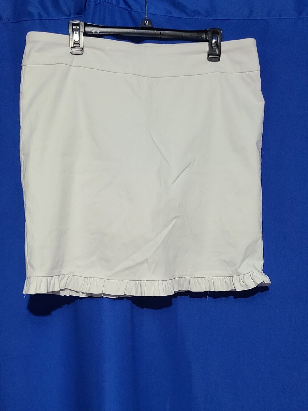 Kim Rogers Women’s White Ruffle-Hem Mini Skort Size 16 - Picture 2 of 7